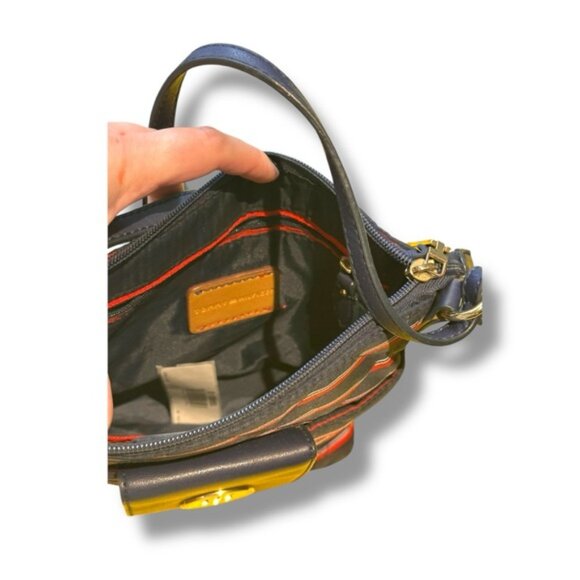 Vintage Women’s Tommy Hilfiger Navy Red Quilted Striped Mini Crossbody Bag - Picture 5 of 10